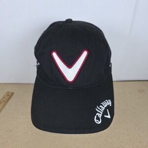 Callaway Odyssey Razr Black Pillbox Hat golfing Cotton tour‎ Black white